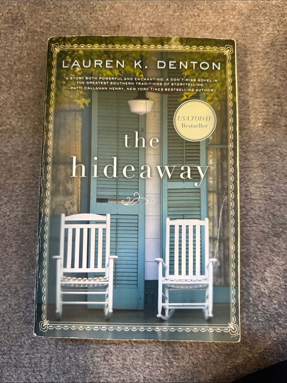 'The Hideaway' Book Cover Art - Blue and White